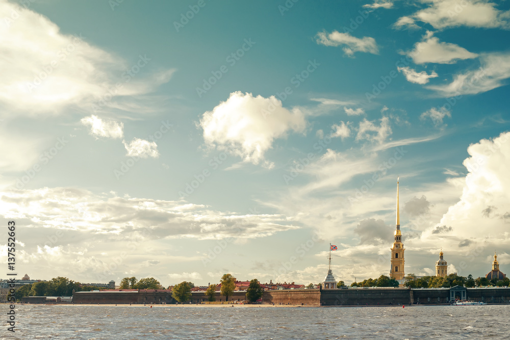 View of the Peter and Paul fortress in St.Petersburg