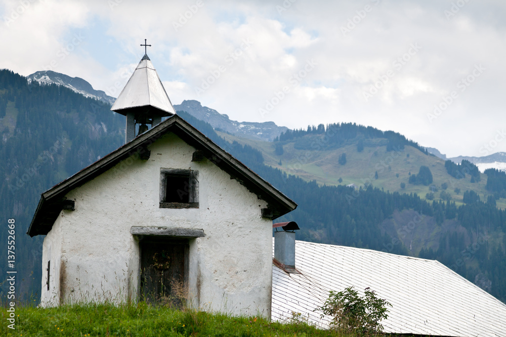 Small Settlement In The Austrian Alps Small Settlement In The Austrian Alps