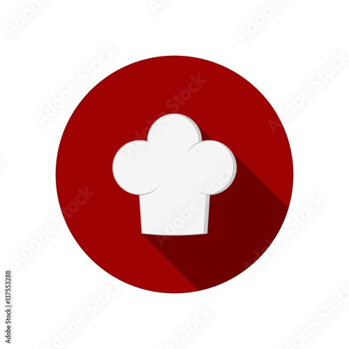 Chef hat icon isolated on white background. Clothing cook in flat style. Vector Illustration