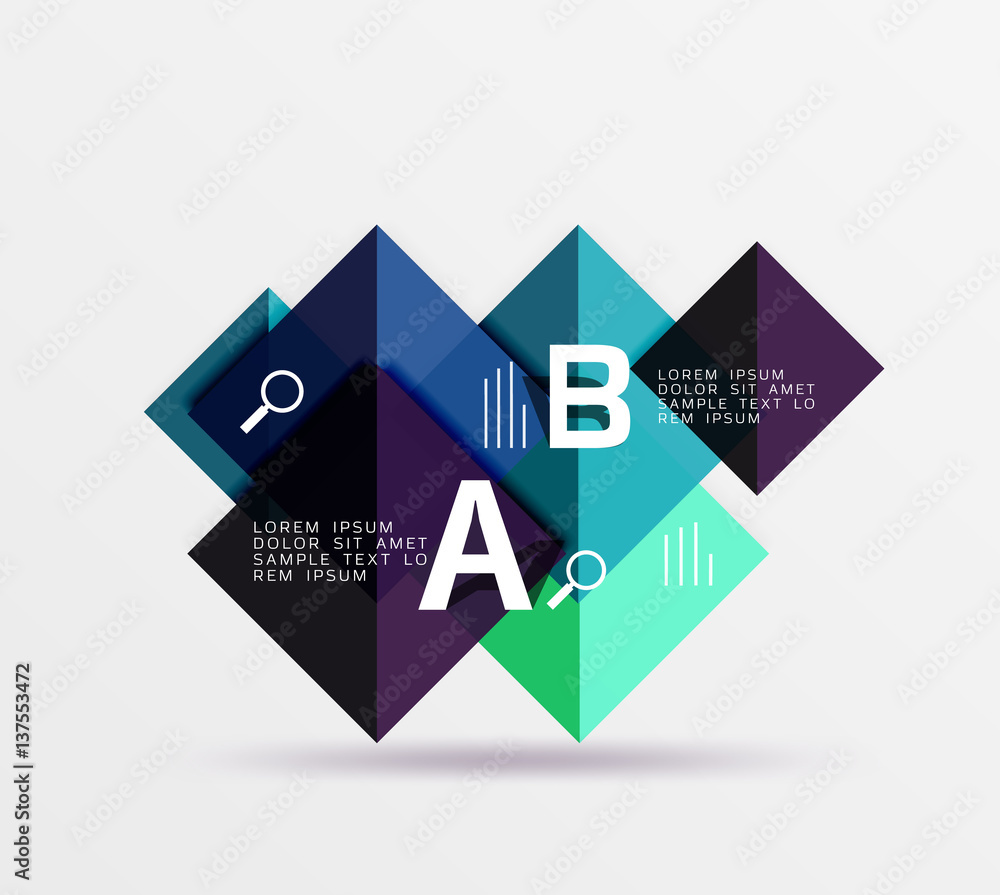Geometric abstract background with option infographic Geometric abstract background with option infographic