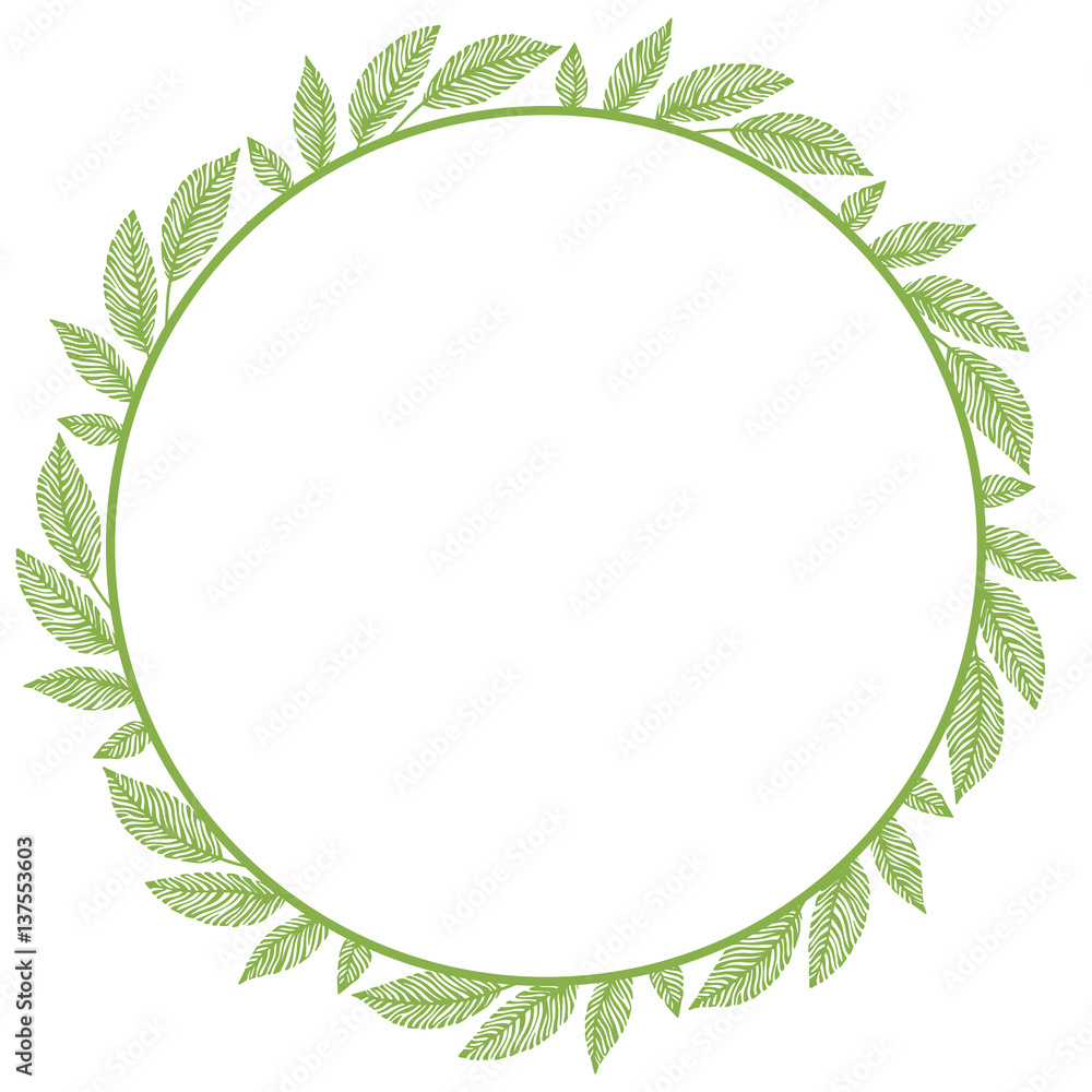 Vector circle frame, wreath made of branches. Circle decoration Vector circle frame, wreath made of branches. Circle decoration
