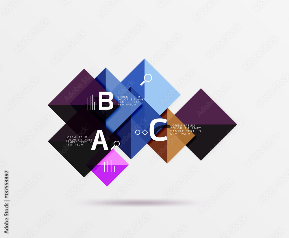 Geometric abstract background with option infographic Geometric abstract background with option infographic