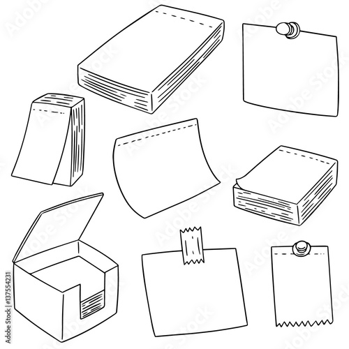 vector set of memo note