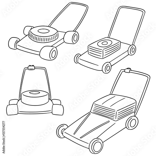 vector  set of mower