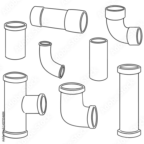 vector set of pipe