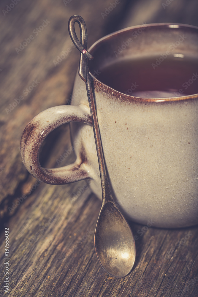 Hot winter tea with spices