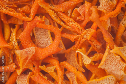 closeup, grapefruit and orange peel