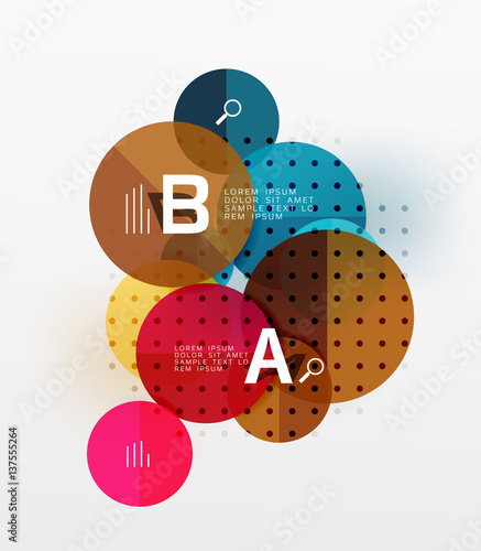 Colorful glossy circle infographics