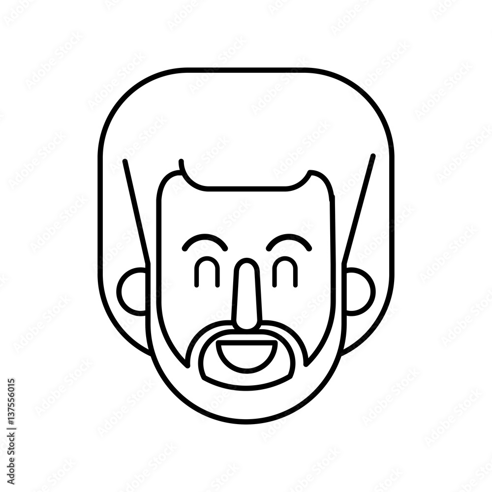 man face cartoon icon over white background. vector illustration man face cartoon icon over white background. vector illustration