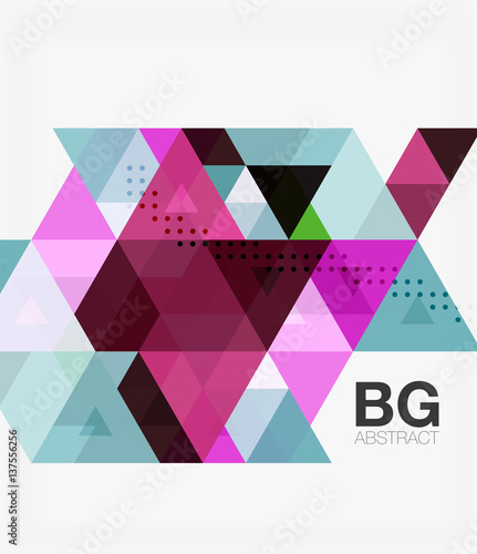 Vector abstract colorful triangle repetition