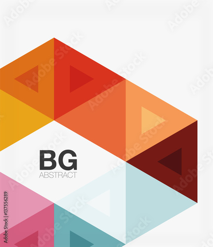 Vector abstract colorful triangle repetition