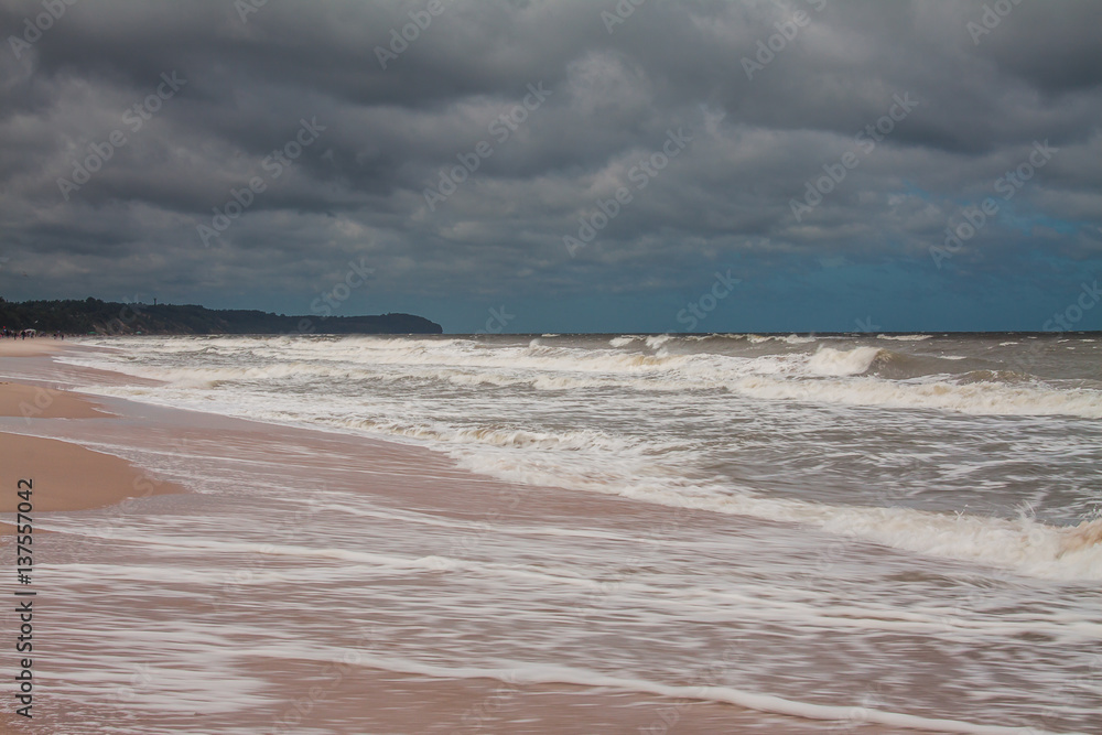 Stormy weather at Baltic Sea