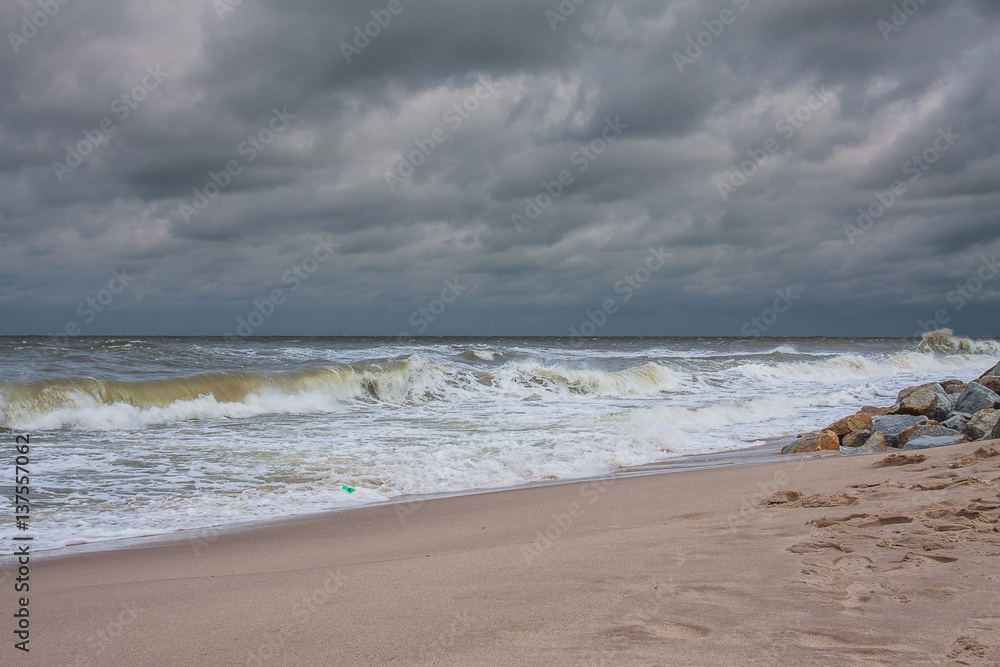 Stormy weather at Baltic Sea