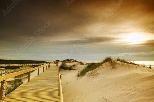 Vagueira beach in Aveiro, Portugal