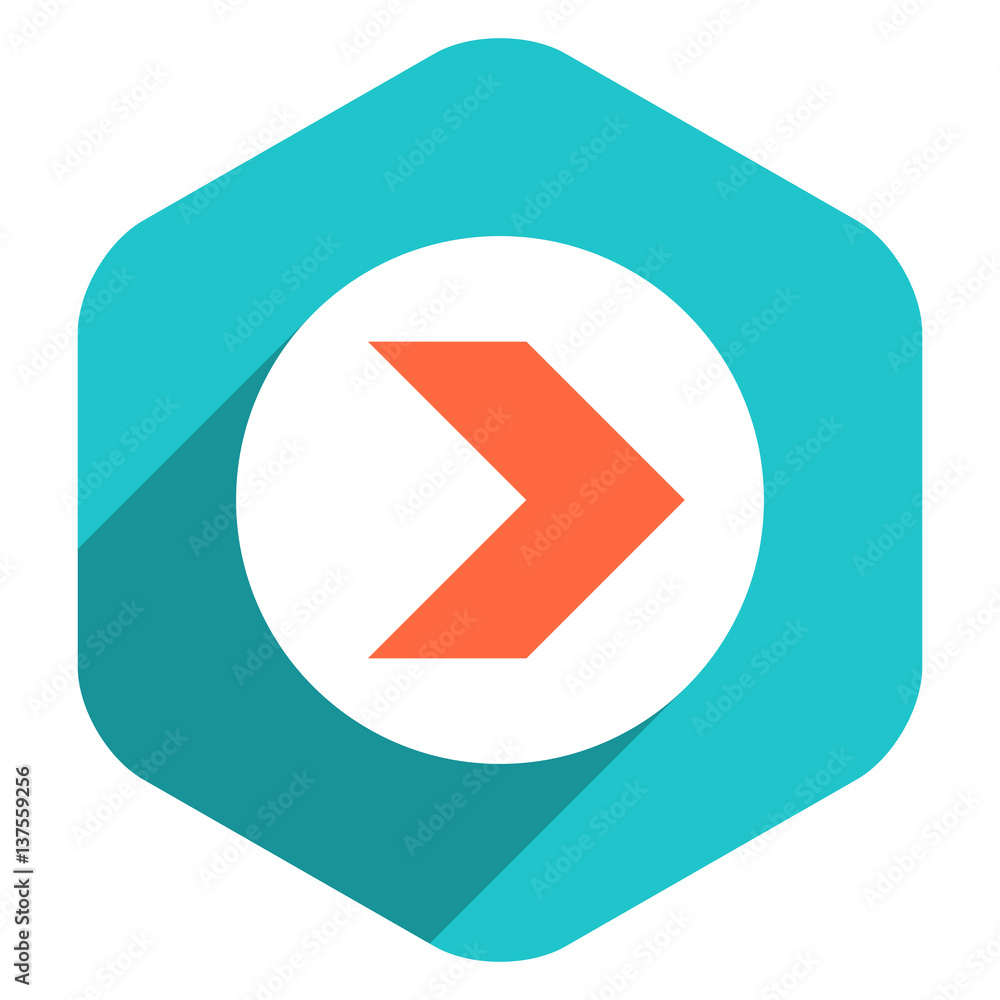 Flat Arrow Sign Round Icon Hexagon Button Flat Arrow Sign Round Icon Hexagon Button