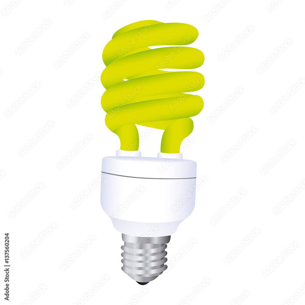 fluorescent light bulb icon design vector illustration Stock ?????? Adobe