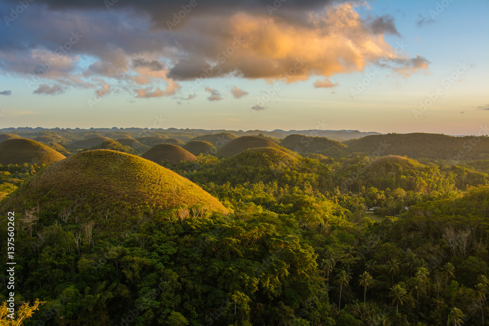 Chocolate Hills on Bohol island, Philippines