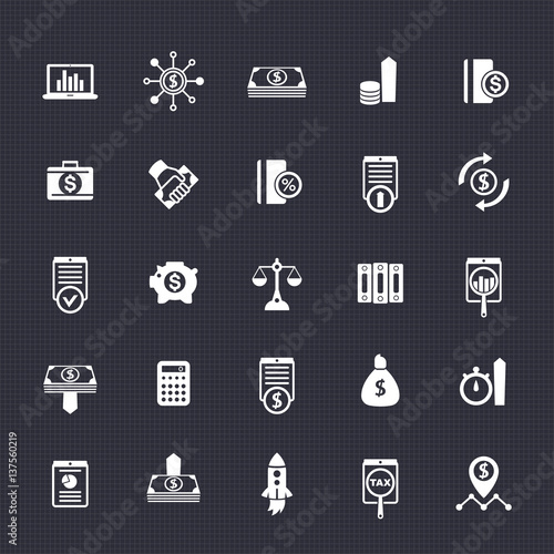 25 finance icons pack, investing, capital, shares, portfolio, funds, investment, income