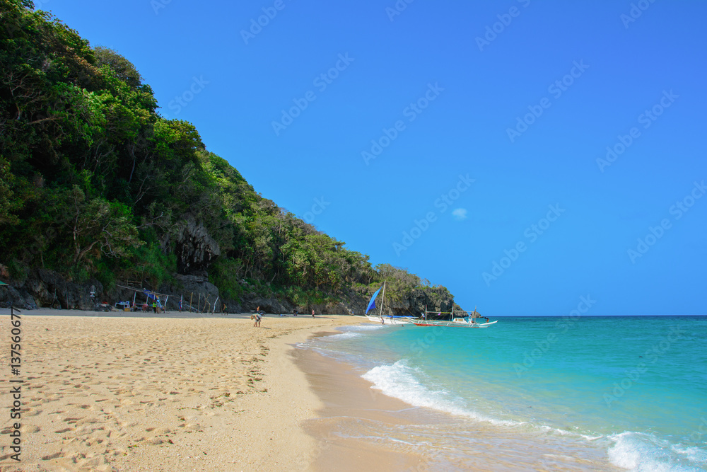 Puka Beach, the northern part of Boracay Island