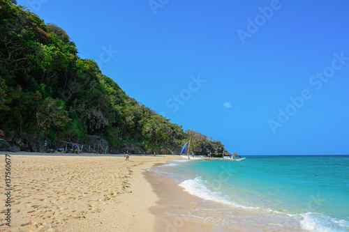 Fototapeta Naklejka Na Ścianę i Meble -  Puka Beach, the northern part of Boracay Island