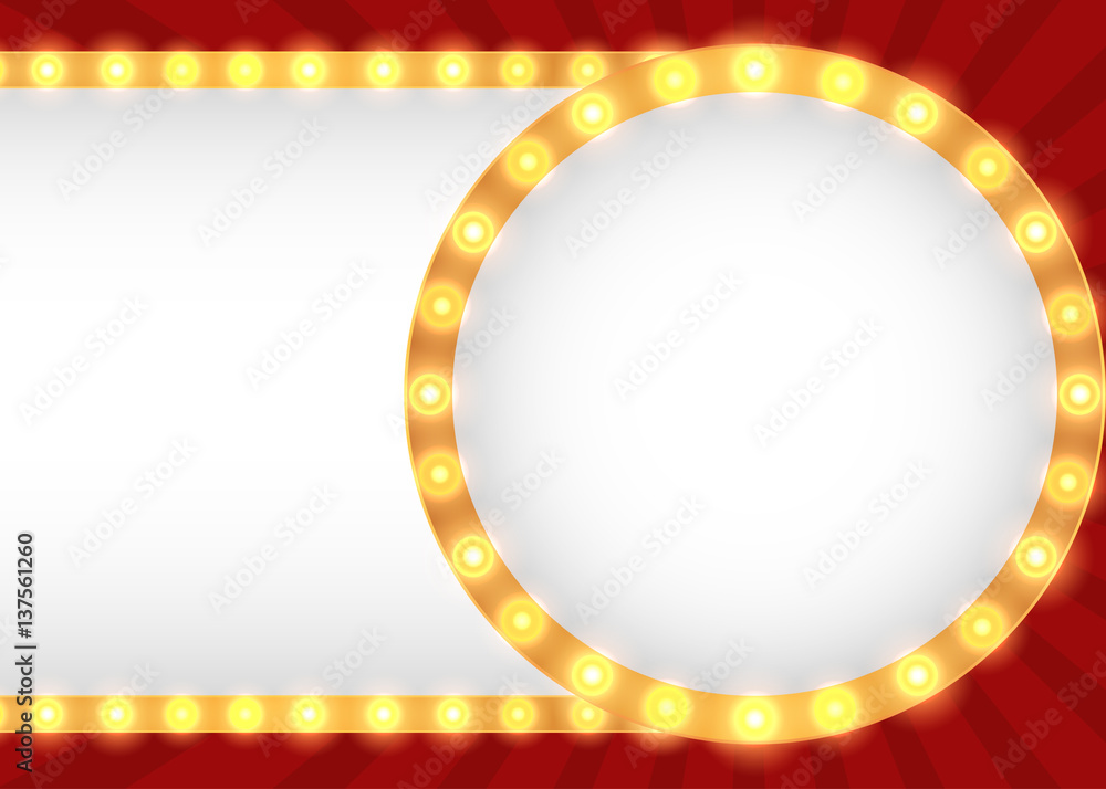Light bulbs marquee frames background Stock Vector | Adobe Stock
