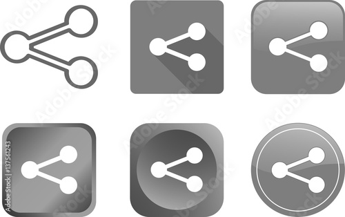 Wallpaper Mural share icons and buttons - vector Torontodigital.ca
