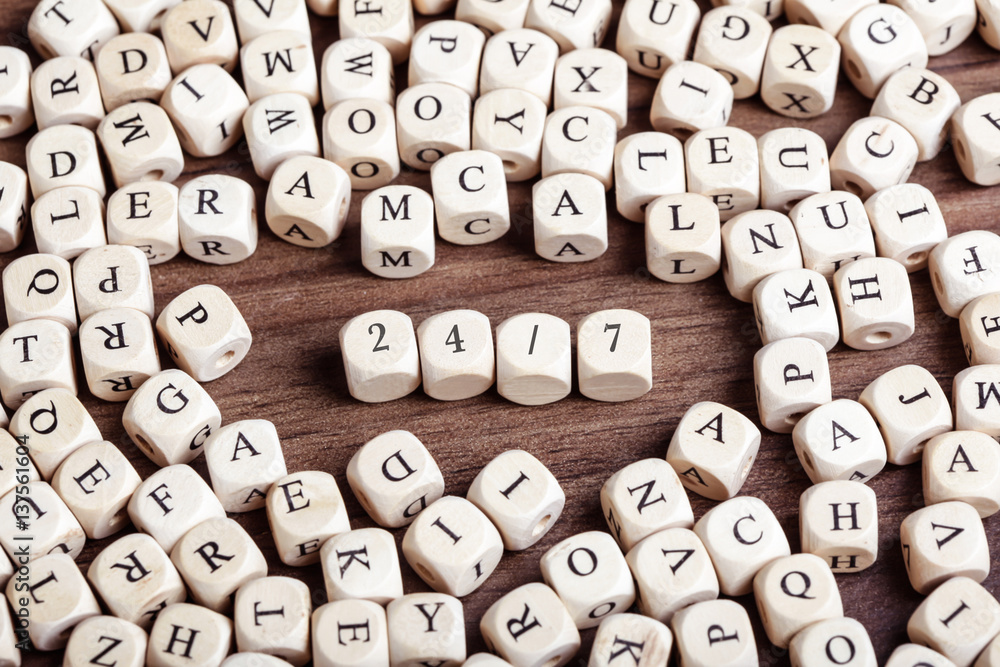 24 by 7, letter dices word 24 by 7, letter dices word