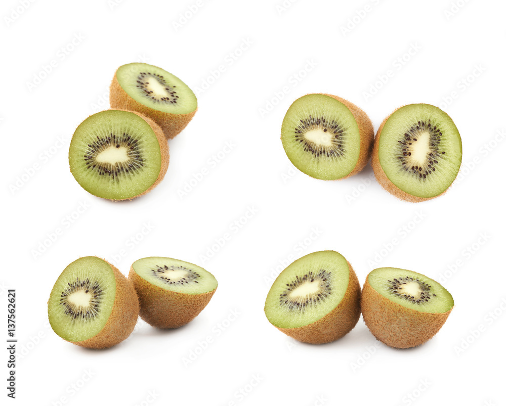 Fototapeta premium Ripe kiwi fruit isolated