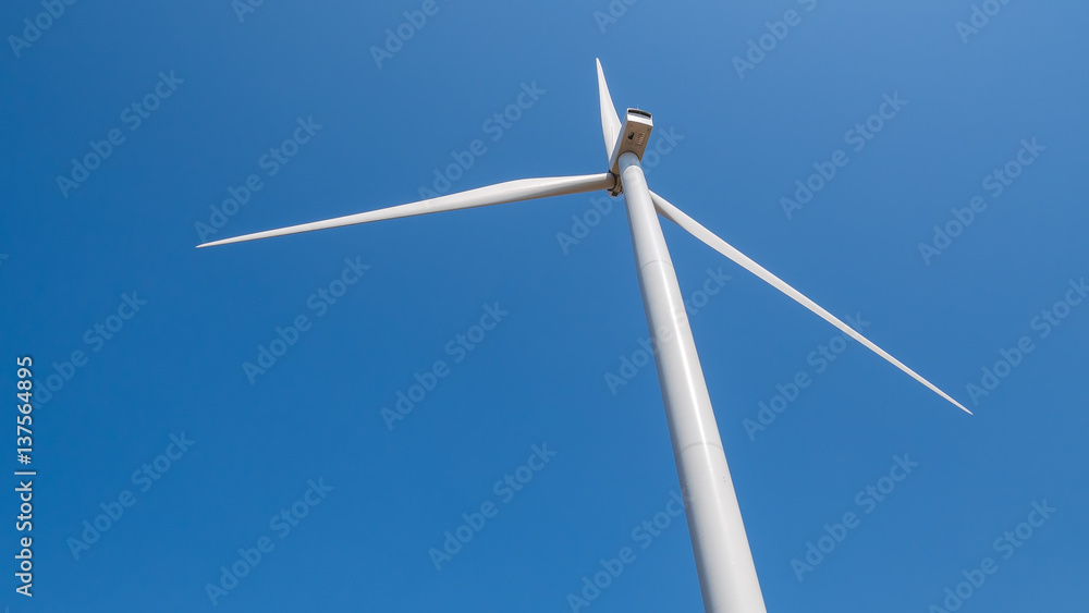 Wind turbine for electricity production on the mountains and beautiful sky. Wind turbine for electricity production on the mountains and beautiful sky.