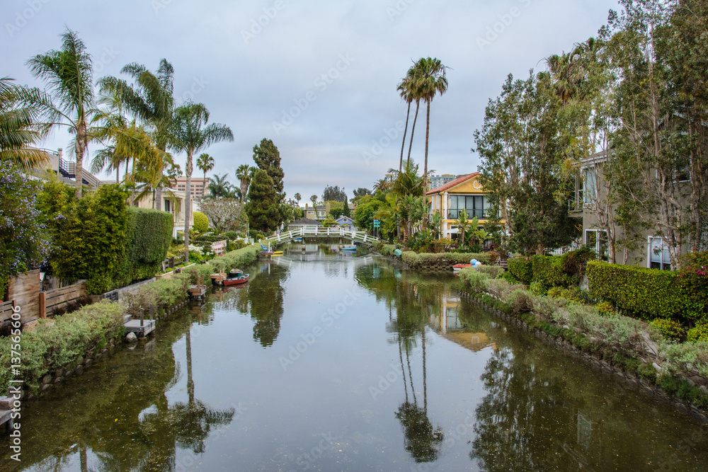 Water channels of Venice in Los Angeles, California Water channels of Venice in Los Angeles, California