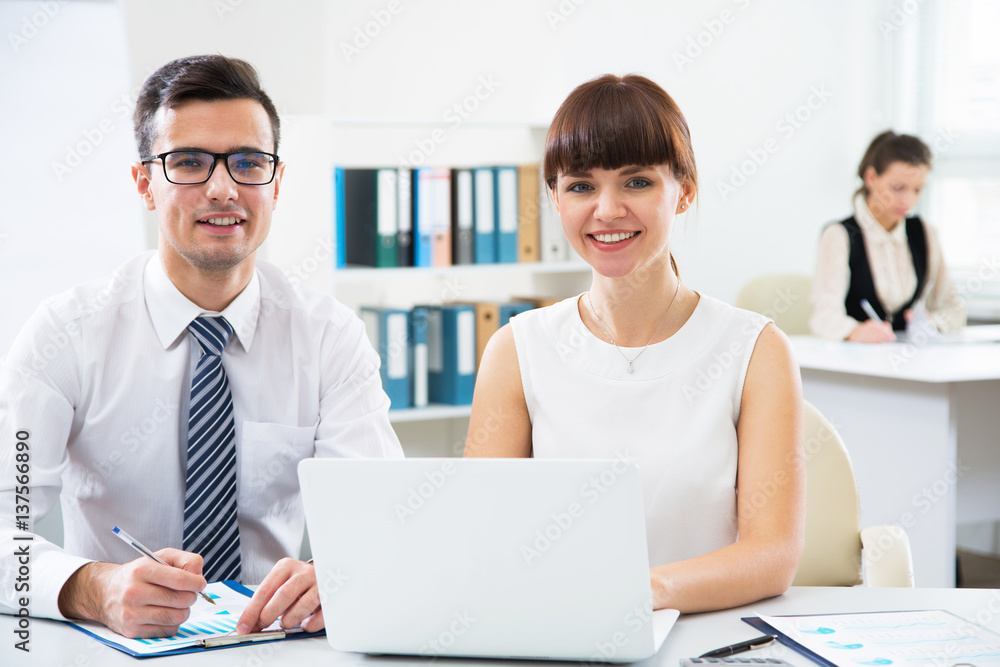 Business people working in an office Business people working in an office