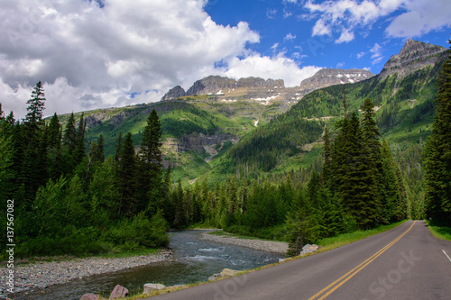 Going-to-the-Sun Road in Glacier National Park, Montana USA