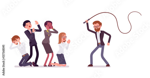 Male manager acting as office tyrant