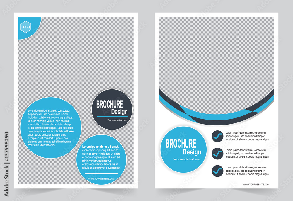 Blue Brochure template flyer design Blue Brochure template flyer design