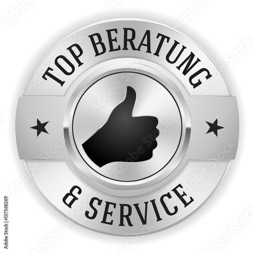 Silberner Top Beratung & Service Siegel 