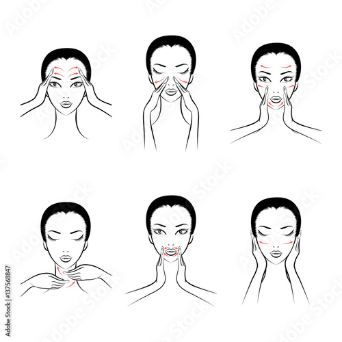 massage lines on woman face