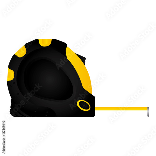 tool measuring tape icon image, vector illustration design