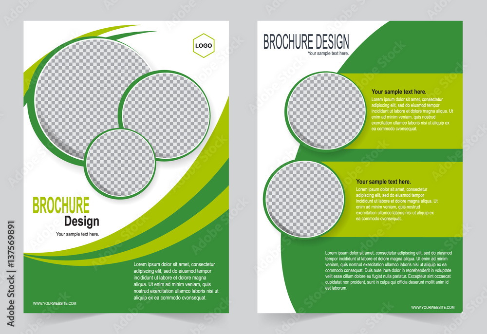 Green Brochure template flyer design Green Brochure template flyer design