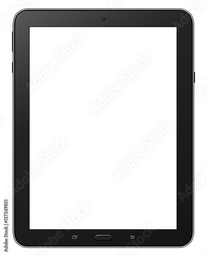 Tablet isolated with blank screen