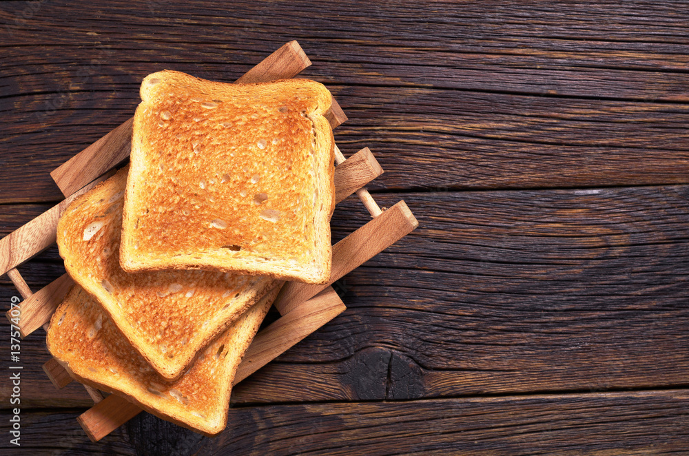 Fototapeta premium Slices of toasted bread