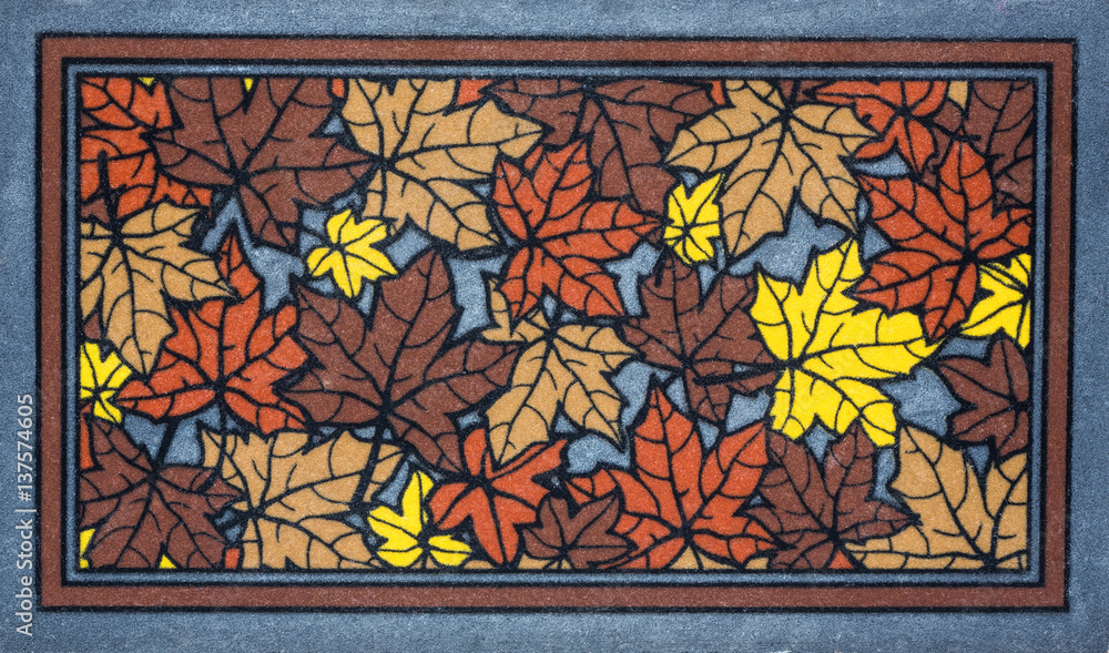 tile pattern with maple leaves
