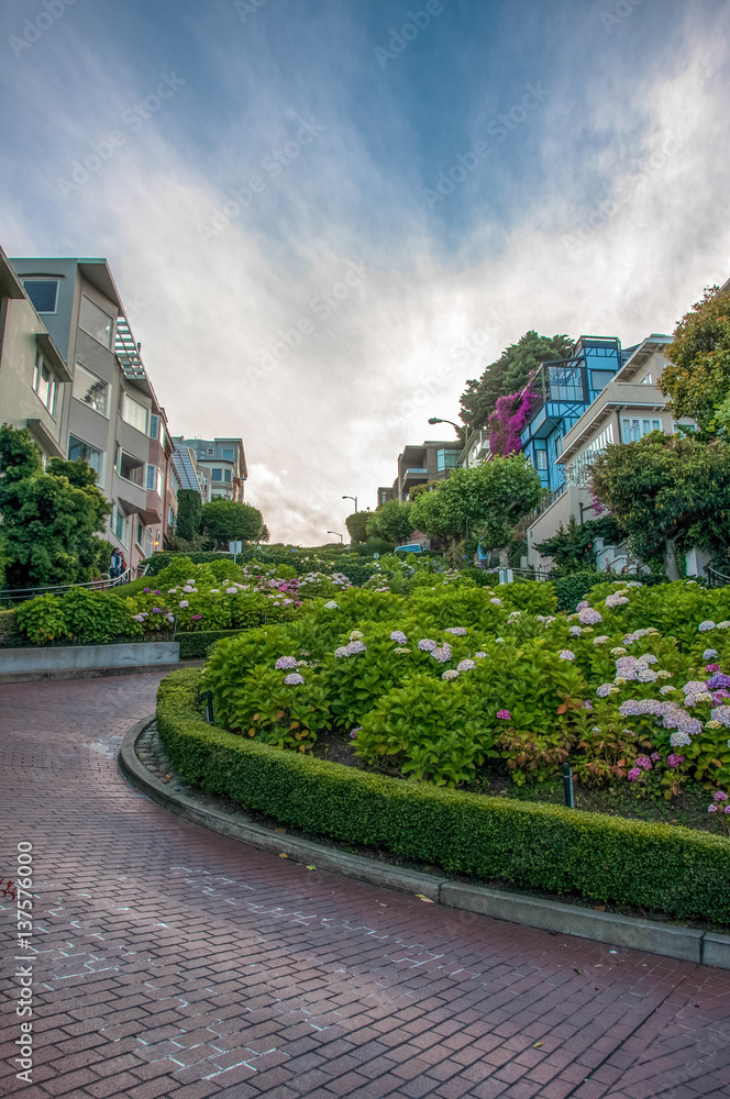 Lombard Street in San Francisco, California Lombard Street in San Francisco, California
