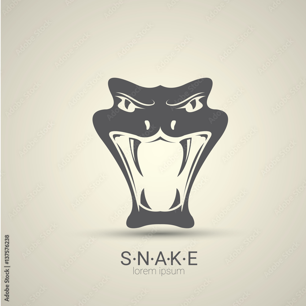 vector angry dangerous snake logo design vector angry dangerous snake logo design