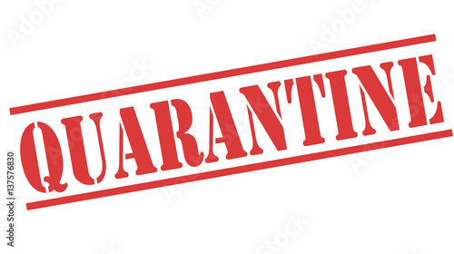QUARANTINE red rubber stamp vector