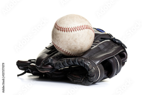 baseball glove over white © NorGal
