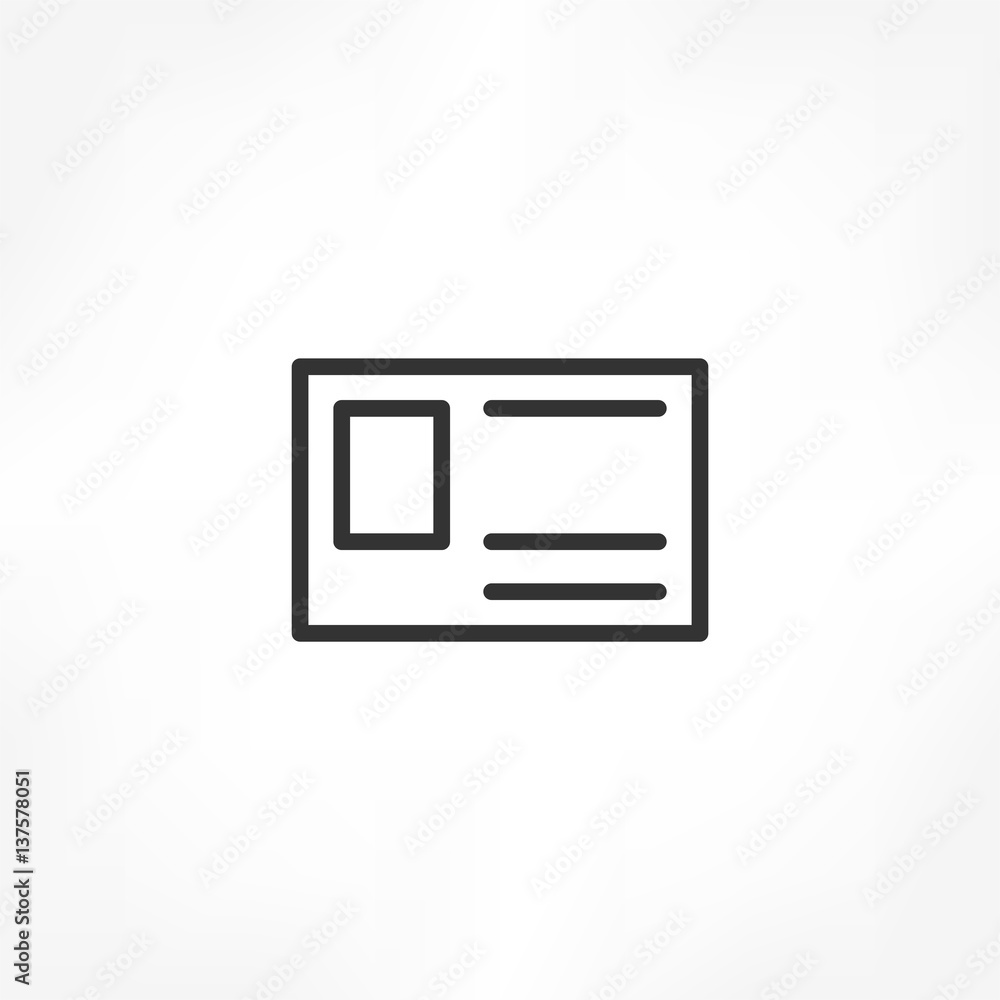 Id Card icon Id Card icon