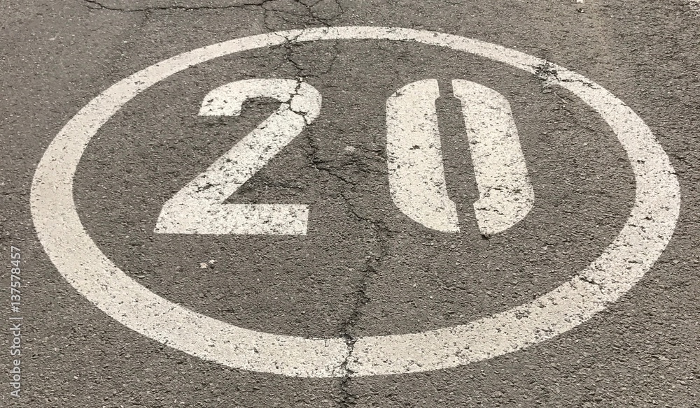 Fototapeta premium Speed sign 20