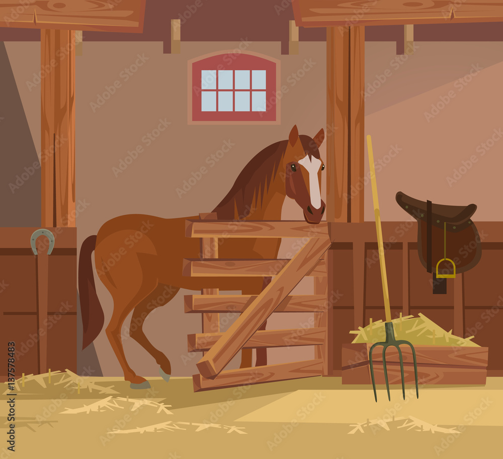 Horse Farm Vector Flat Cartoon Illustration Stock Vector Adobe Stock horse-farm-vector-flat-cartoon-illustration-stock-vector-adobe-stock