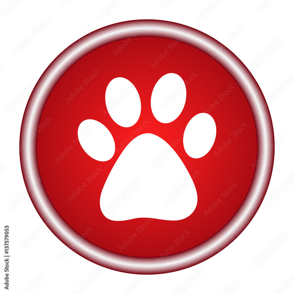 Vector icon footprint of an animal. Vector icon footprint of an animal.