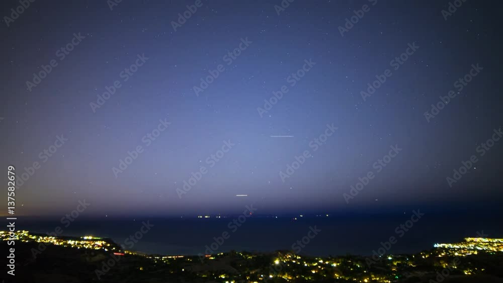 Astro Time Lapse Overview of Coastal City Lights in Palos Verdes -Zoom In- Astro Time Lapse Overview of Coastal City Lights in Palos Verdes -Zoom In-